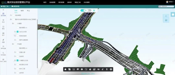 骨架道路BIM模型。重慶交通開投樞紐集團供圖