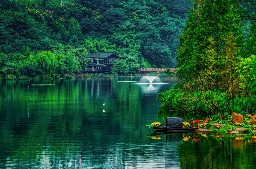 重慶彩云湖國(guó)家濕地公園。