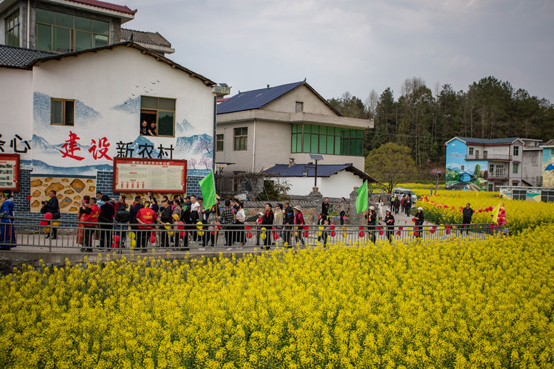 來參加活動的游客絡(luò)繹不絕。胡程攝