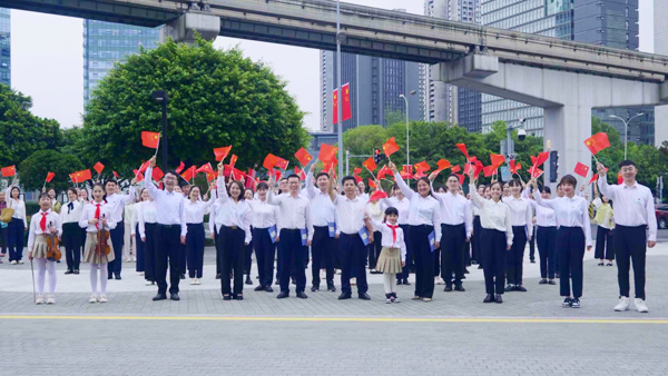 集體朗誦。袁杰攝