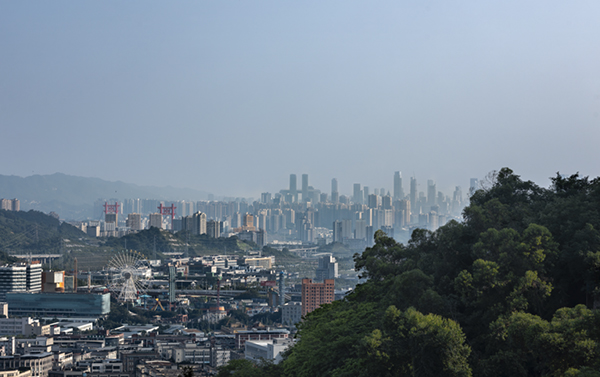 項(xiàng)目視野實(shí)景圖。越秀重慶供圖